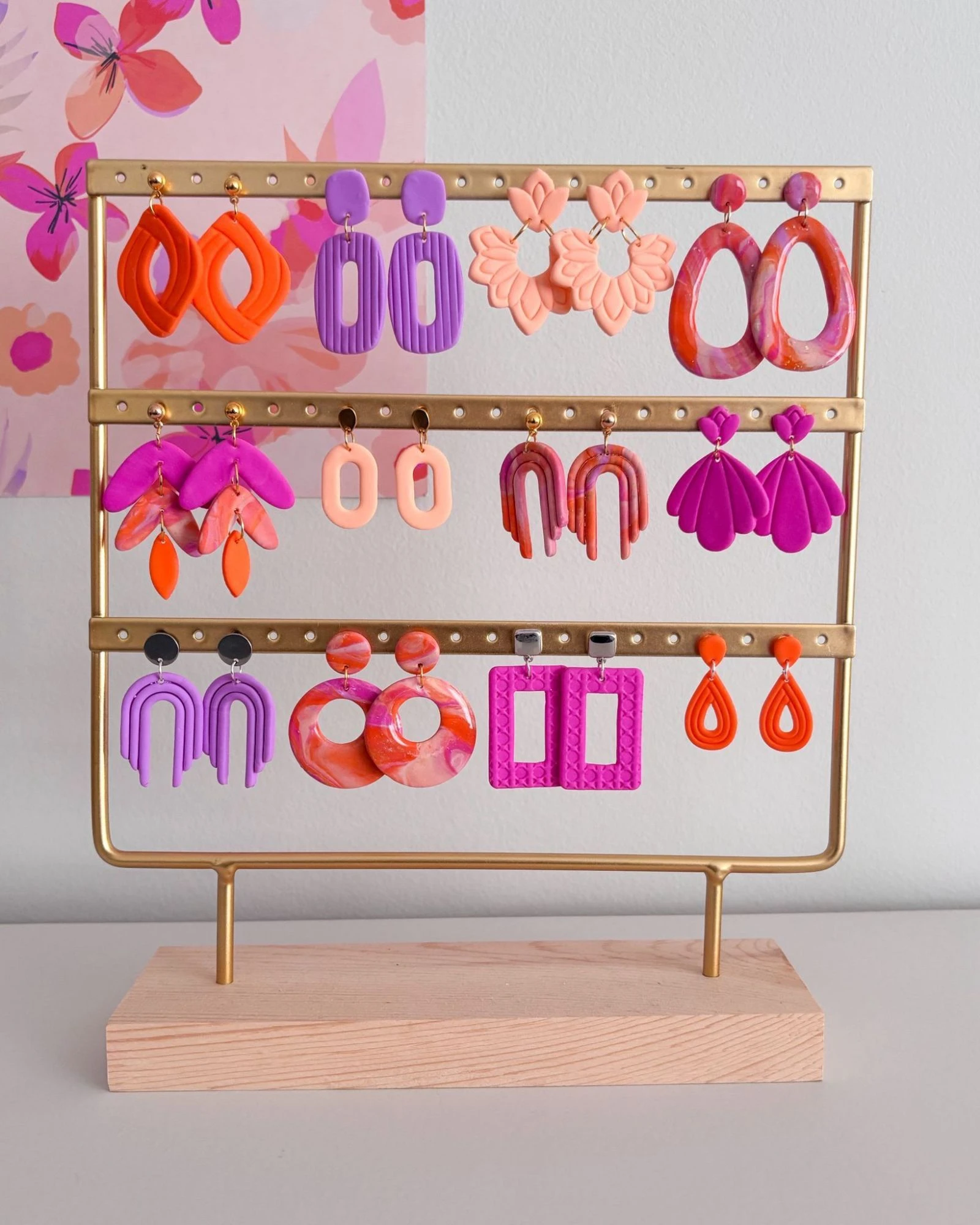 *neuf* boucles d'oreilles lilas – photo 2